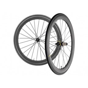 Вживані Колесо пер+зад 28" шоссе Mavic COSMIC PRO CARBON UST DISK с покрышкой, бескамерные, под дисковый тормоз centerlock, ось 12 мм, с адаптерами QR 9мм Фото №1